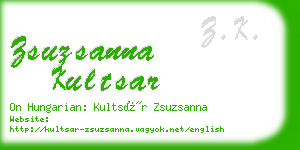 zsuzsanna kultsar business card